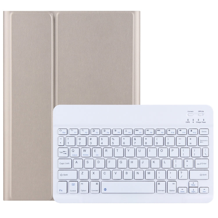 For Lenovo Tab M10 3rd Gen TB-328XU Bluetooth Keyboard Leather Tablet Case(Gold)