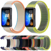 For Huawei Band 8 16mm Woven Nylon Loop Watch Band(Black)