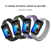 For Huawei Band 8 16mm Woven Nylon Loop Watch Band(Black)