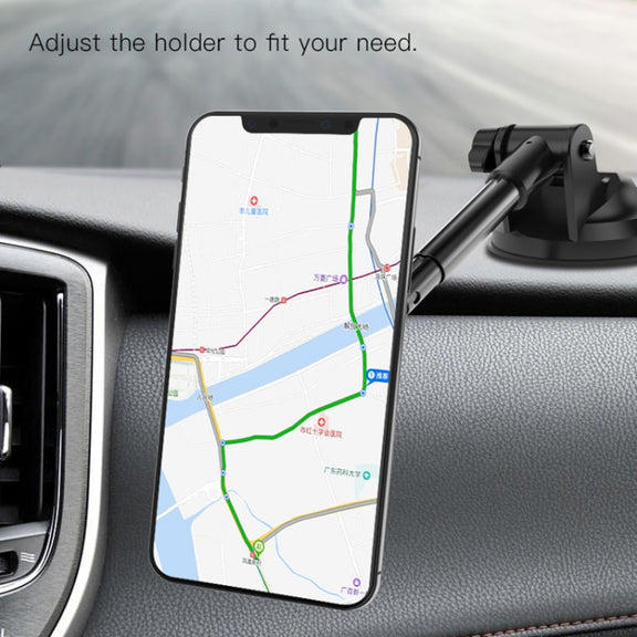 Yesido C41 Car Windshield Telescopic Suction Cup Magnetic Phone Holder(Black)