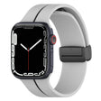 Two Color Folding Buckle Silicone Watch Band For Apple Watch SE 40mm(Light Grey+Black) -  by PMC TechLife | Online Shopping South Africa | PMC TechLife