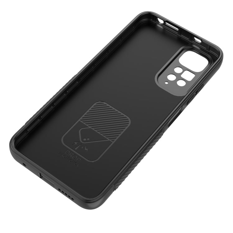 For Xiaomi Redmi Note 11 Wavy Texture TPU Phone Case with Lens Film(Grey)