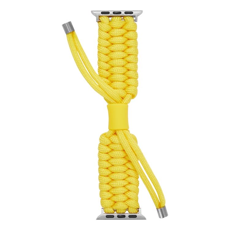 Stretch Plain Silicone Bean Watch Band For Apple Watch 8 45mm(Yellow)