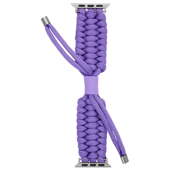 Stretch Plain Silicone Bean Watch Band For Apple Watch 7 45mm(Light Purple)