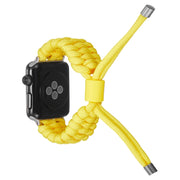 Stretch Plain Silicone Bean Watch Band For Apple Watch SE 44mm(Yellow)
