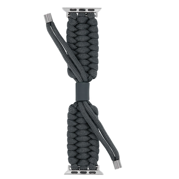 Stretch Plain Silicone Bean Watch Band For Apple Watch 5 40mm(Dark Grey)
