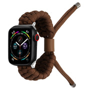 Stretch Plain Silicone Bean Watch Band For Apple Watch 5 44mm(Coffee Brown)