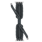 Stretch Plain Silicone Bean Watch Band For Apple Watch 4 40mm(Dark Grey)