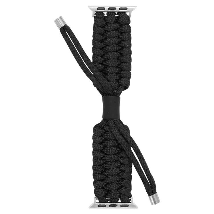 Stretch Plain Silicone Bean Watch Band For Apple Watch 4 44mm(Black)