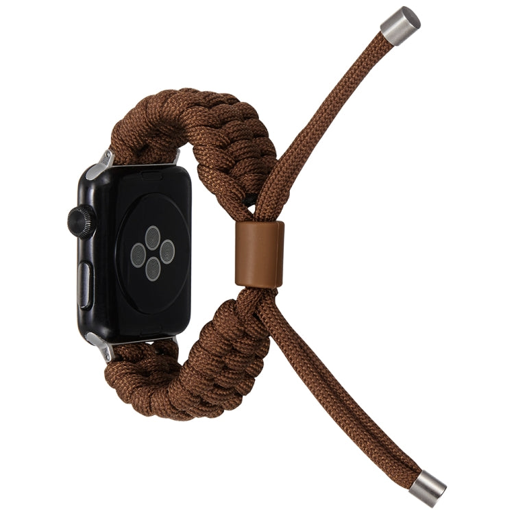 Stretch Plain Silicone Bean Watch Band For Apple Watch 4 44mm(Coffee Brown)