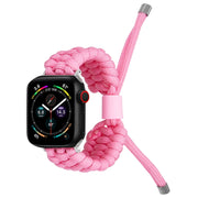 Stretch Plain Silicone Bean Watch Band For Apple Watch 3 42mm(Light Pink)