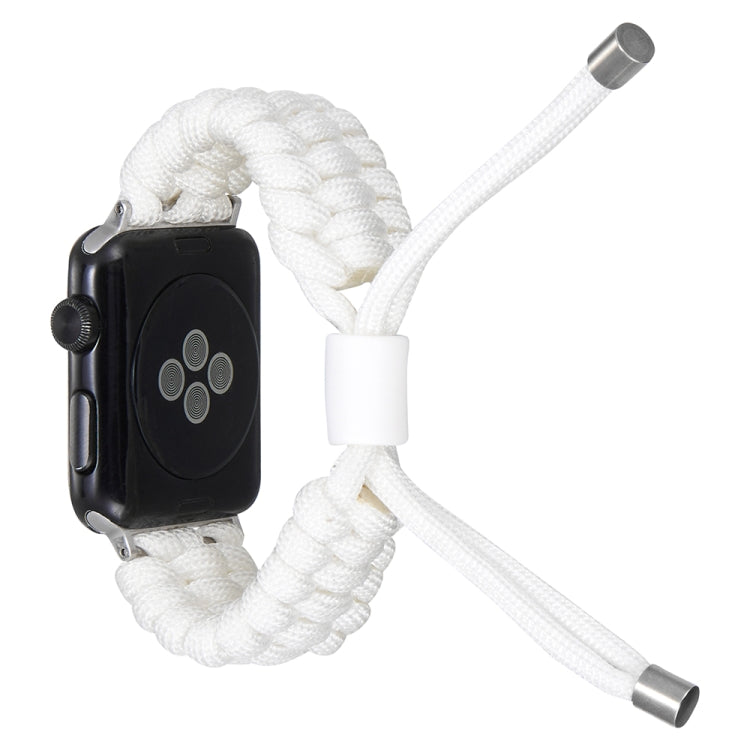 Stretch Plain Silicone Bean Watch Band For Apple Watch 2 38mm(White)