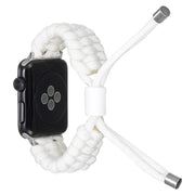 Stretch Plain Silicone Bean Watch Band For Apple Watch 2 38mm(White)