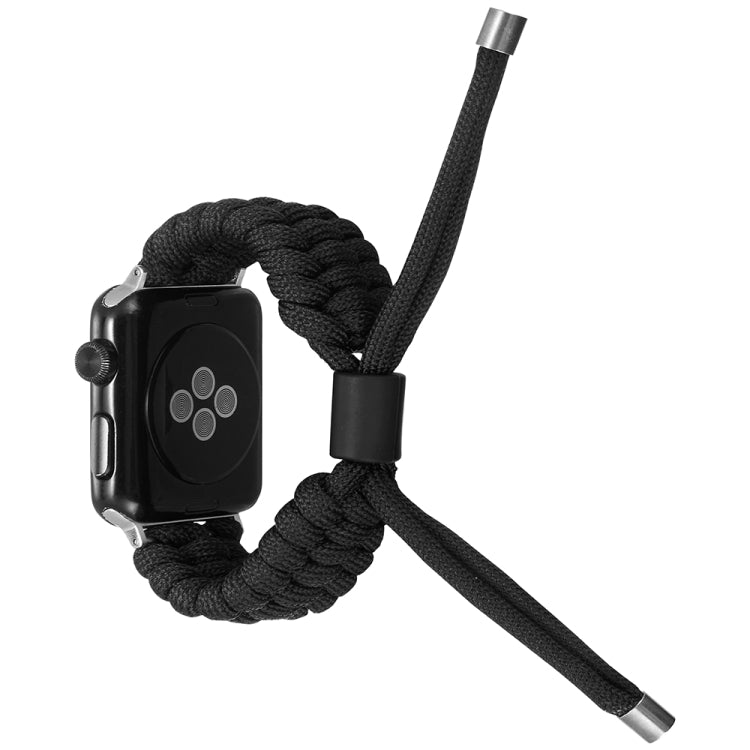 Stretch Plain Silicone Bean Watch Band For Apple Watch 2 38mm(Black)
