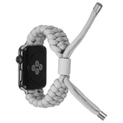 Stretch Plain Silicone Bean Watch Band For Apple Watch 2 38mm(Grey White)