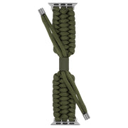 Stretch Plain Silicone Bean Watch Band For Apple Watch 38mm(Army Green)