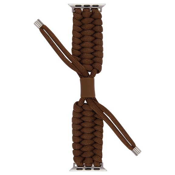 Stretch Plain Silicone Bean Watch Band For Apple Watch 38mm(Coffee Brown)