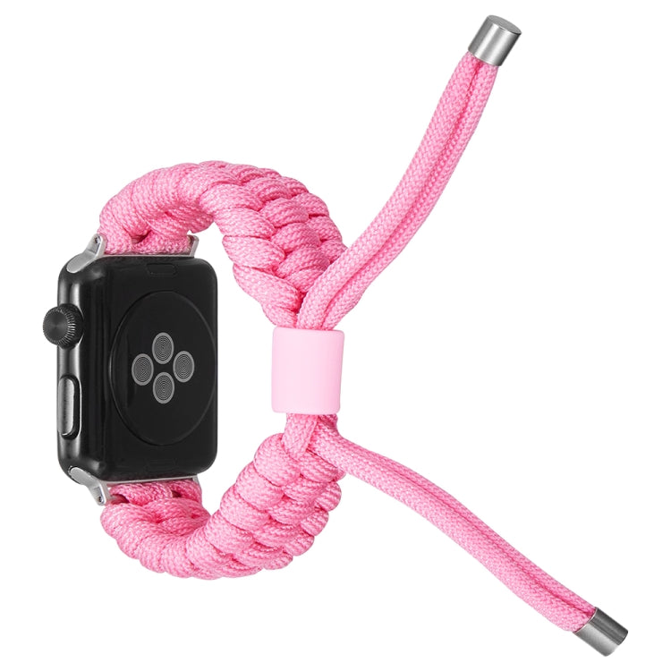 Stretch Plain Silicone Bean Watch Band For Apple Watch 38mm(Light Pink)