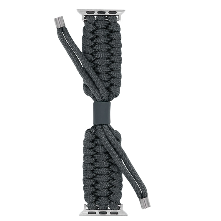 Stretch Plain Silicone Bean Watch Band For Apple Watch 38mm(Dark Grey)
