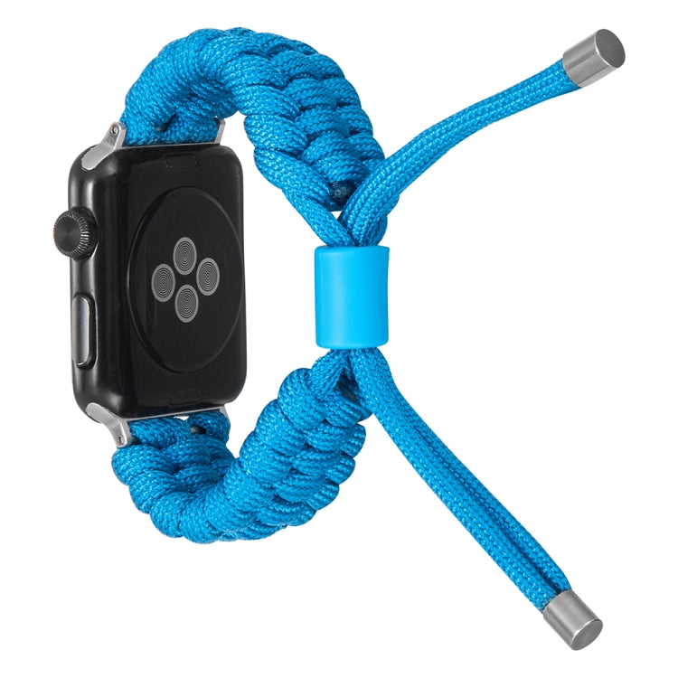 Stretch Plain Silicone Bean Watch Band For Apple Watch 38mm(Sky Blue)