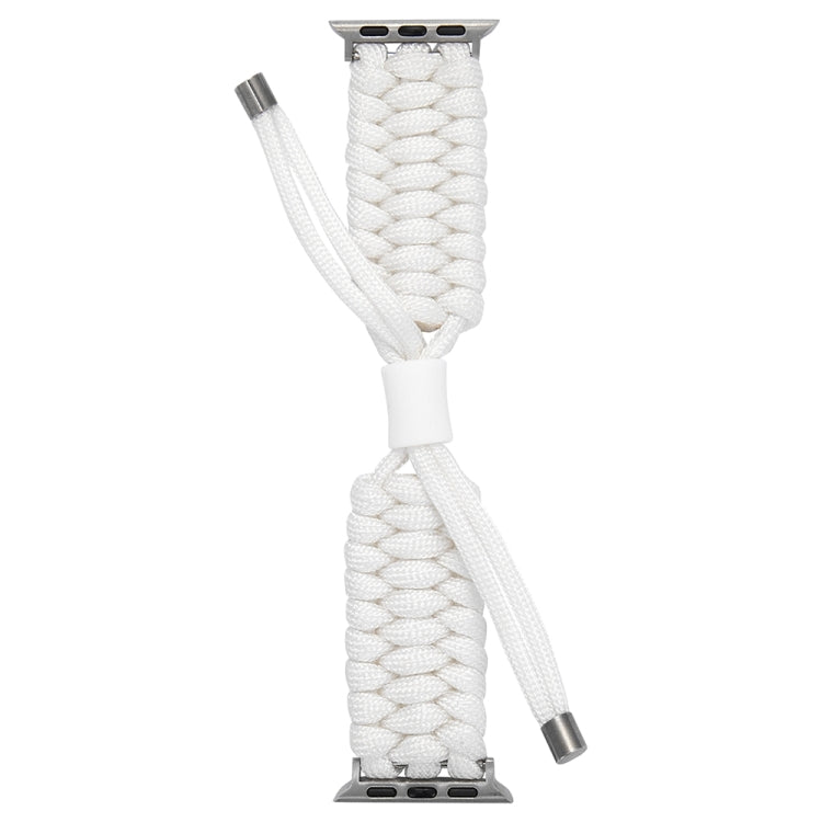 Stretch Plain Silicone Bean Watch Band For Apple Watch SE 2023 44mm(White)