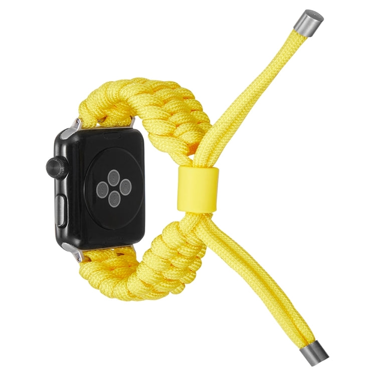Stretch Plain Silicone Bean Watch Band For Apple Watch SE 2023 44mm(Yellow)