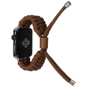 Stretch Plain Silicone Bean Watch Band For Apple Watch SE 2023 44mm(Coffee Brown)