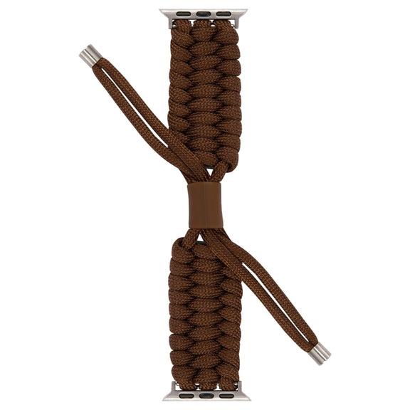 Stretch Plain Silicone Bean Watch Band For Apple Watch SE 2023 44mm(Coffee Brown)