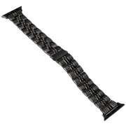 3-Beads Stripe Metal Watch Band For Apple Watch SE 2022 44mm(Black)