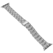 3-Beads Stripe Metal Watch Band For Apple Watch 38mm(Silver)