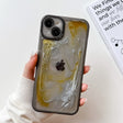 For iPhone 14 Plus Oil Painting Electroplating TPU Phone Case(Grey) - iPhone 14 Plus Cases by PMC TechLife | Online Shopping South Africa | PMC TechLife