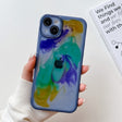 For iPhone 14 Plus Oil Painting Electroplating TPU Phone Case(Blue) - iPhone 14 Plus Cases by PMC TechLife | Online Shopping South Africa | PMC TechLife