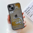 For iPhone 13 Oil Painting Electroplating TPU Phone Case(Grey) - iPhone 13 Cases by PMC TechLife | Online Shopping South Africa | PMC TechLife
