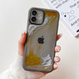 For iPhone 12 Oil Painting Electroplating TPU Phone Case(Grey) - iPhone 12 / 12 Pro Cases by PMC TechLife | Online Shopping South Africa | PMC TechLife