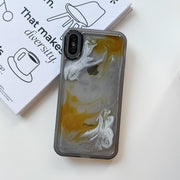 For iPhone X / XS Oil Painting Electroplating TPU Phone Case(Grey)