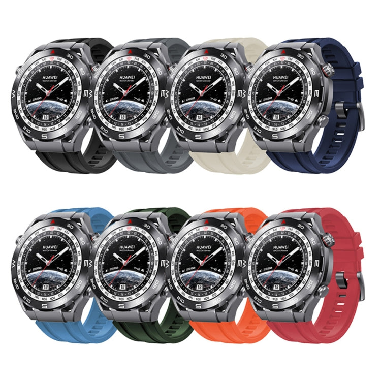 3pcs Longer Style For Huawei Watch Ultimate Silicone Replacement Watch Band(Navy Blue)