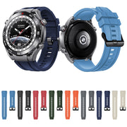 2pcs Regular Style For Huawei Watch Ultimate Silicone Replacement Watch Band(Midnight Blue)