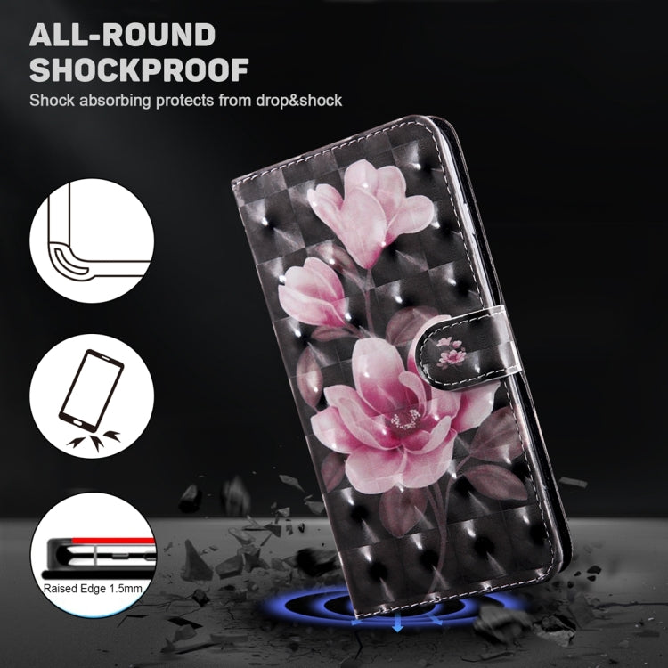 For Xiaomi 13 Ultra 3D Painted Pattern Leather Phone Case(Pink Flower)
