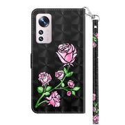 For Xiaomi 12 3D Painted Pattern Leather Phone Case(Rose)