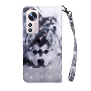 For Xiaomi 12 Pro 3D Painted Pattern Leather Phone Case(Husky)