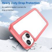 For iPhone 15 Colorful Series Acrylic + TPU Phone Case(Red)
