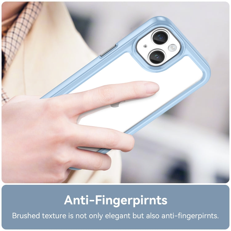 For iPhone 15 Colorful Series Acrylic + TPU Phone Case(Blue)