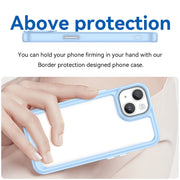 For iPhone 15 Plus Colorful Series Acrylic + TPU Phone Case(Blue)