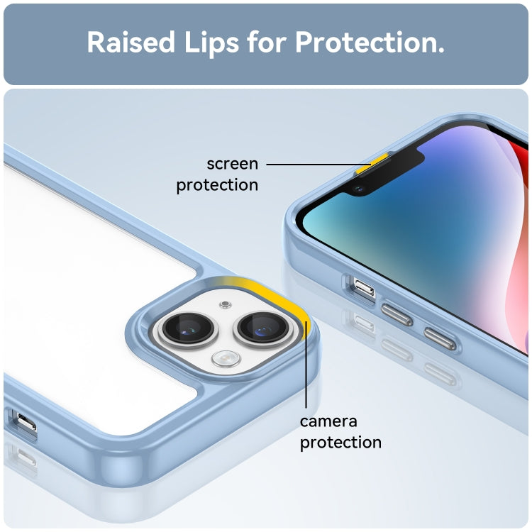 For iPhone 15 Plus Colorful Series Acrylic + TPU Phone Case(Blue)