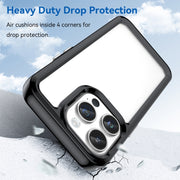 For iPhone 15 Pro Colorful Series Acrylic + TPU Phone Case(Black)