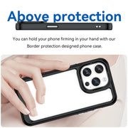 For iPhone 15 Pro Colorful Series Acrylic + TPU Phone Case(Black)