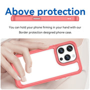 For iPhone 15 Pro Colorful Series Acrylic + TPU Phone Case(Red)