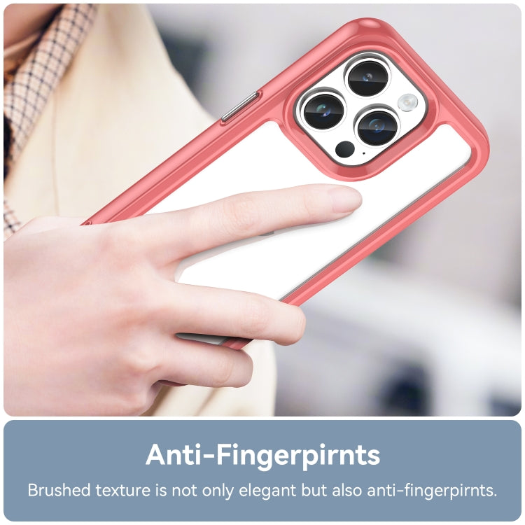 For iPhone 15 Pro Colorful Series Acrylic + TPU Phone Case(Red)
