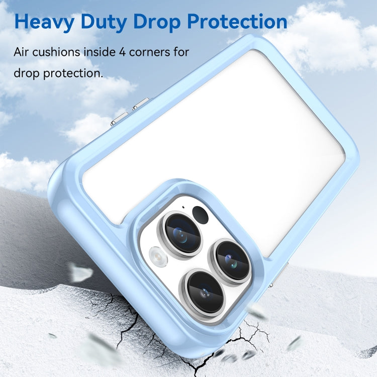For iPhone 15 Pro Colorful Series Acrylic + TPU Phone Case(Blue)