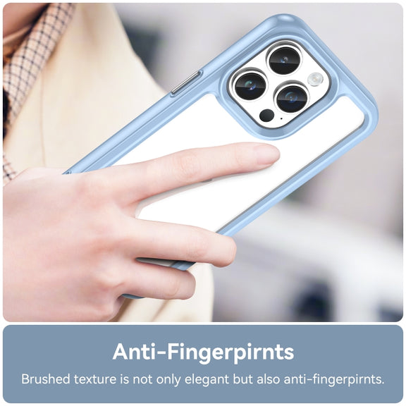 For iPhone 15 Pro Colorful Series Acrylic + TPU Phone Case(Blue)